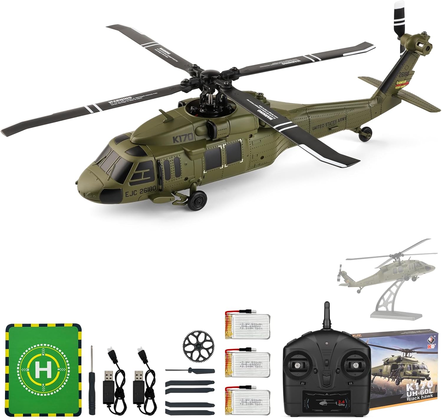 WLtoys K170 Brushless 4-CH RC  - مراجعة Rc Helicopter Large وسعره