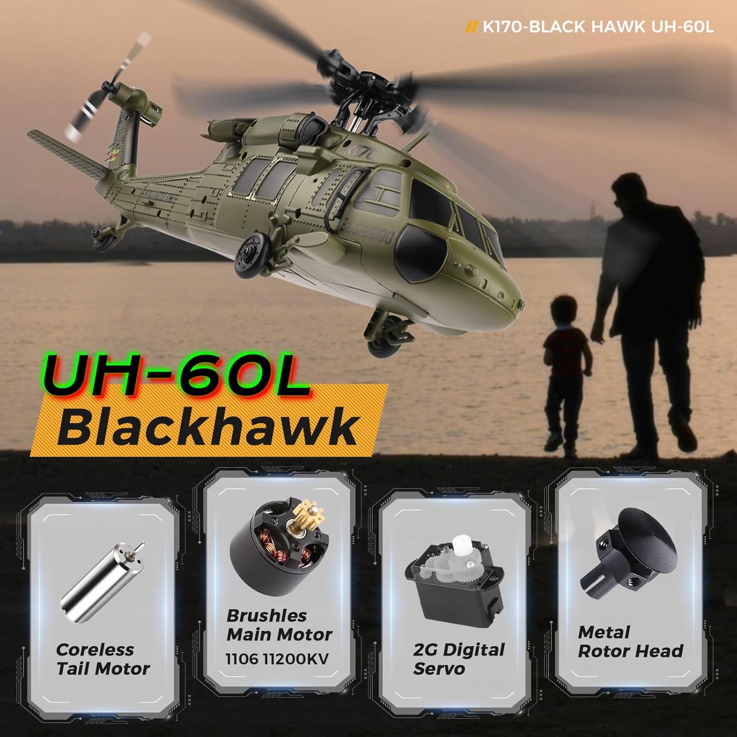 WLtoys K170 Brushless 4-CH RC  - مراجعة Rc Helicopter Large وسعره