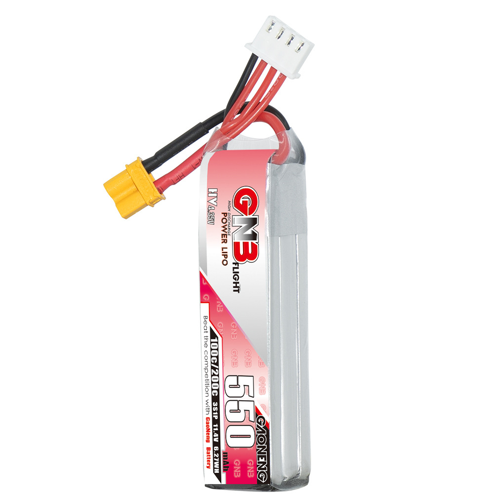 GNB HV 11.4V 550mAh 100C/200C  - مراجعة Rc Helicopter Parts وسعره