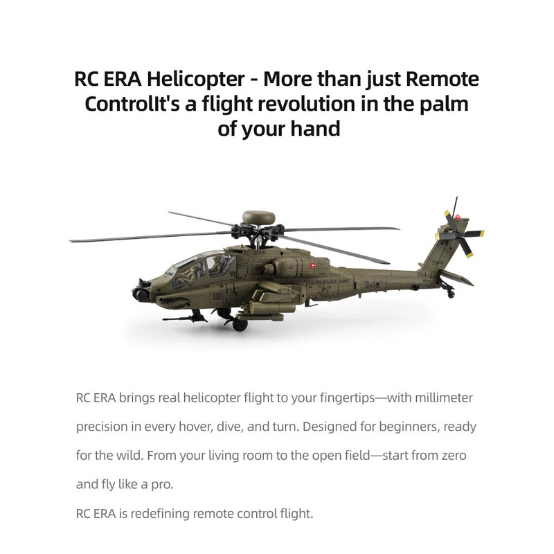 Rc Era C170 Ah 64d Apache Rc H - مراجعة Rc Helicopter Single Rotor وسعره