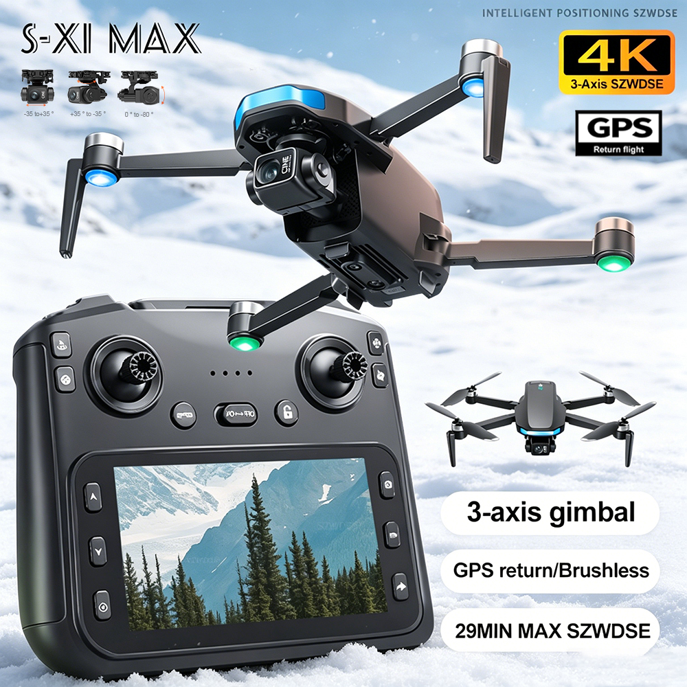 New S-X1 MAX Drone GPS 8K Prof - مراجعة Rc Helicopter Electric وسعره