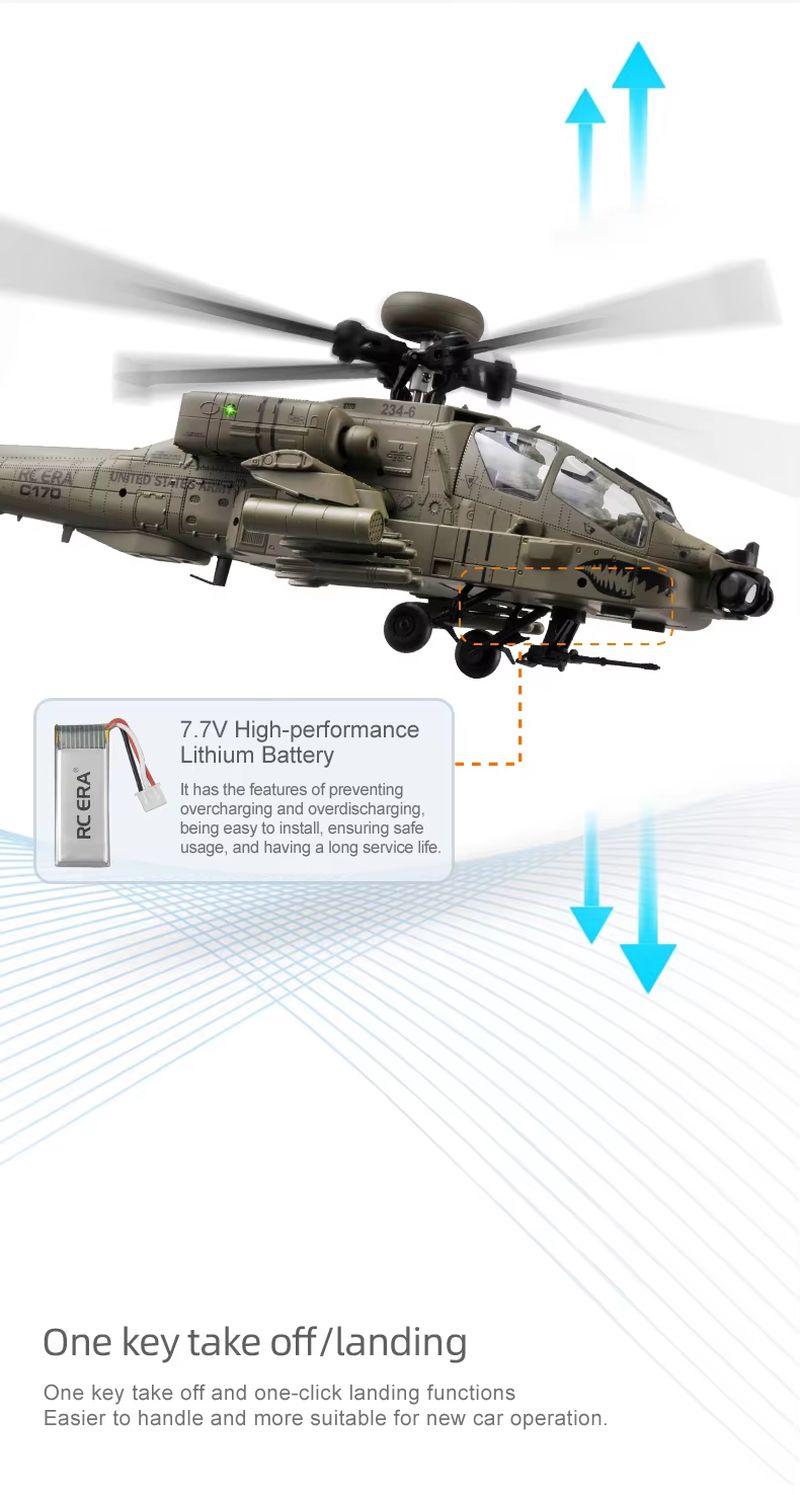 New In Stock RC Era Ah-64d Apa - مراجعة Rc Helicopter Single Rotor وسعره